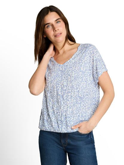 Crinkle T-Shirt mit Muster