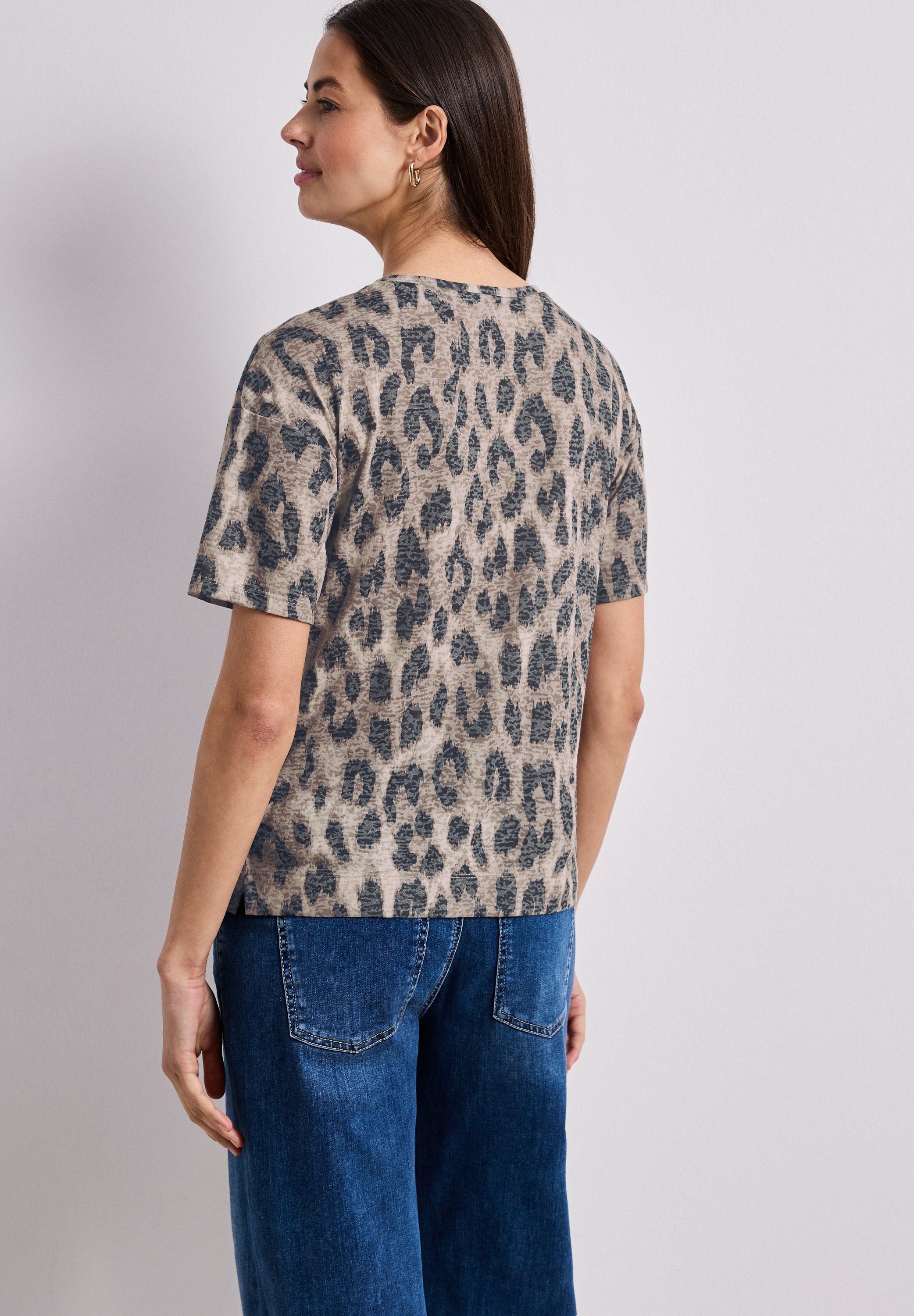 Shirt im Ausbrenner-Look mit Print