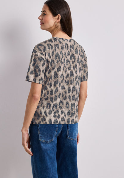 Shirt im Ausbrenner-Look mit Print