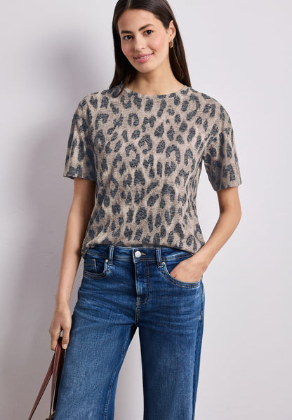 Shirt im Ausbrenner-Look mit Print