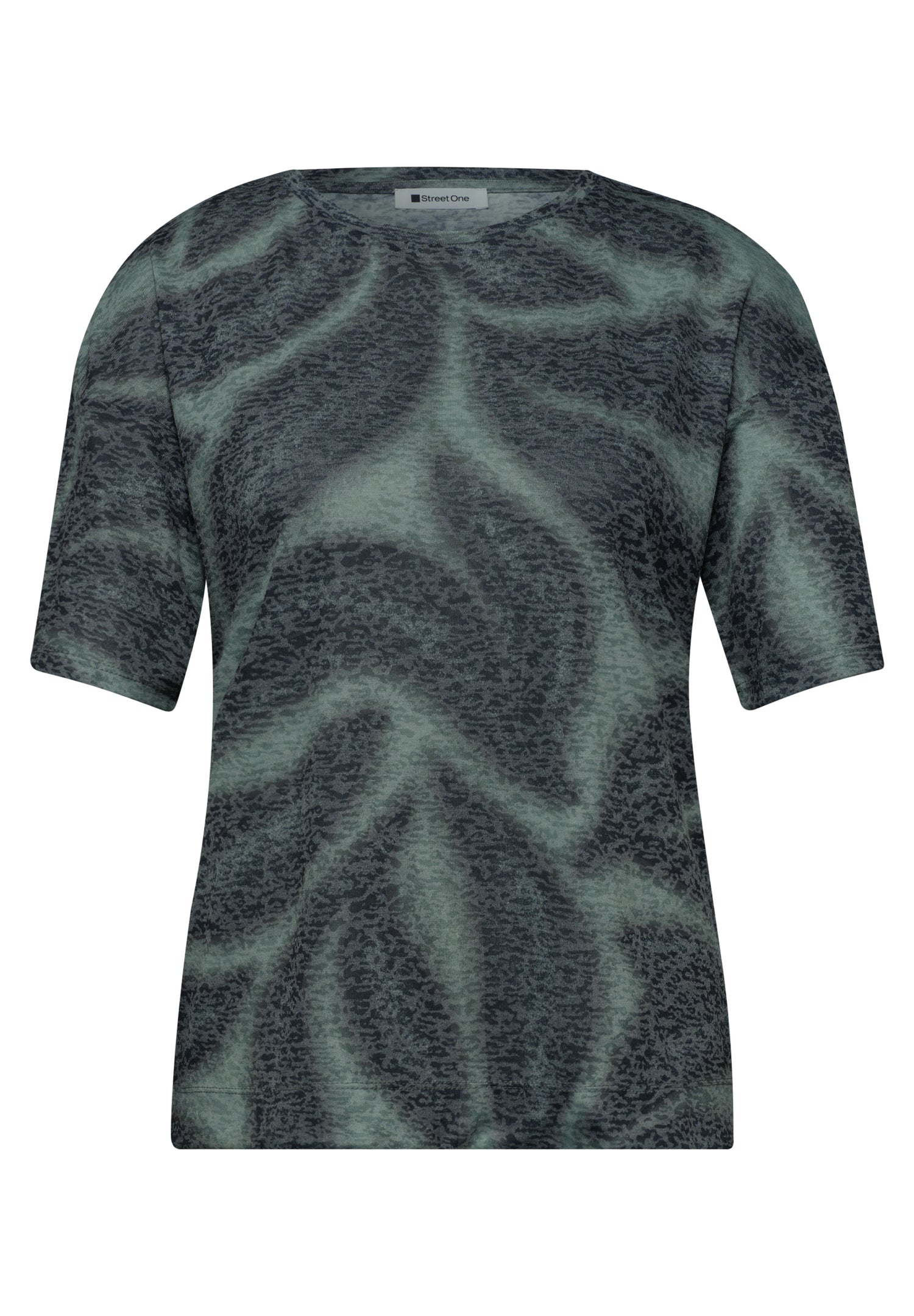 Shirt im Ausbrenner-Look mit Print