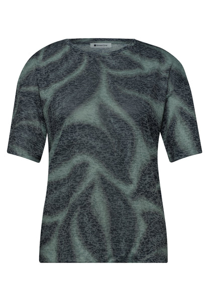 Shirt im Ausbrenner-Look mit Print