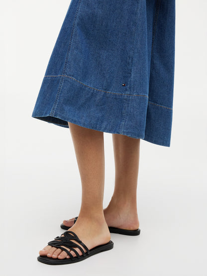 BELTED F&amp;F MIDI DRESS TORY NS