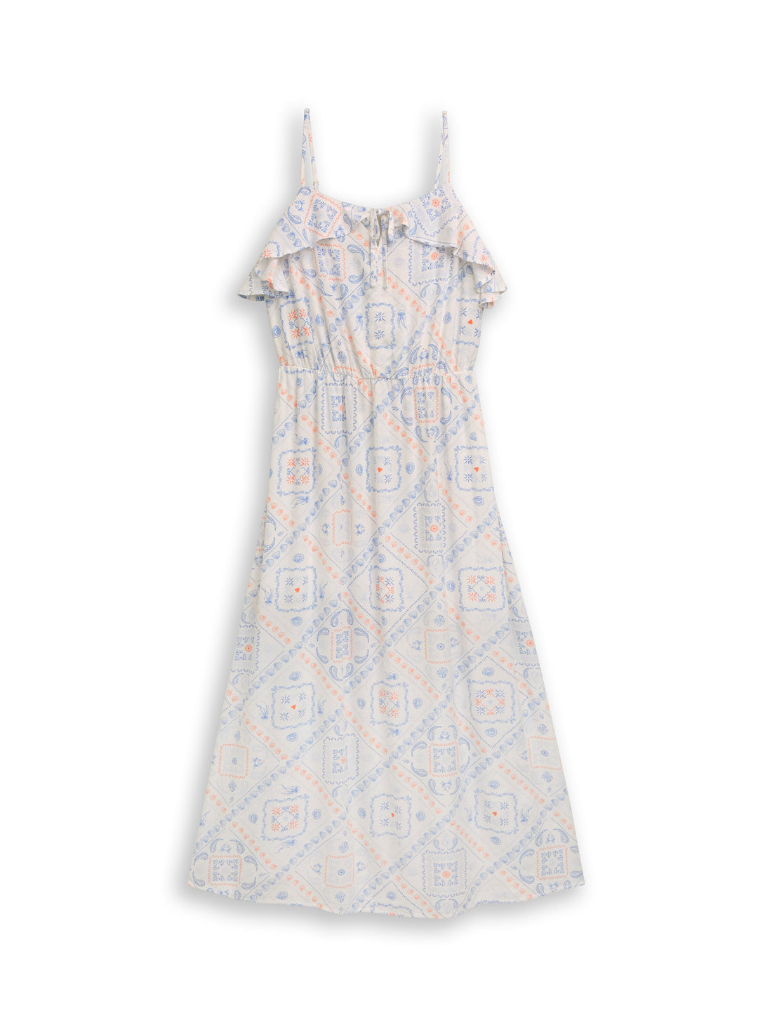 Midi-Kleid mit Leinenanteil