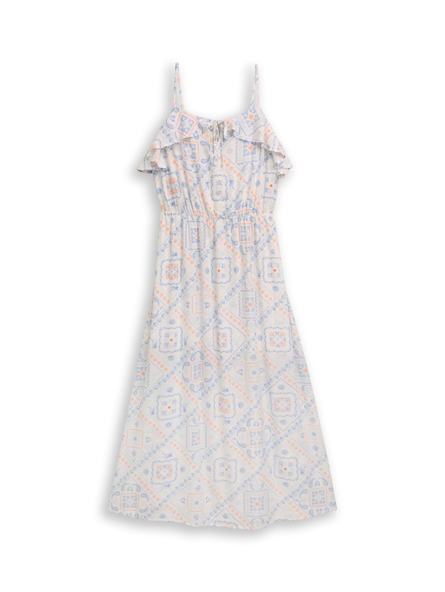 Midi-Kleid mit Leinenanteil