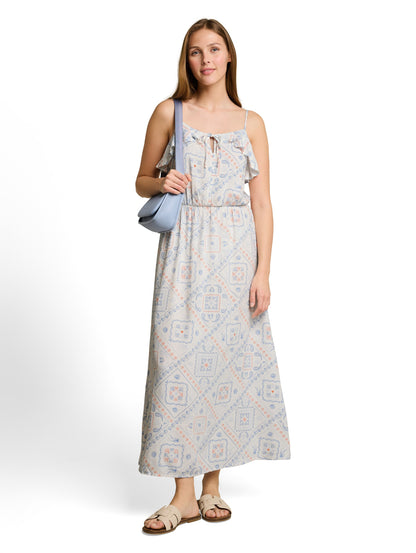 Midi-Kleid mit Leinenanteil