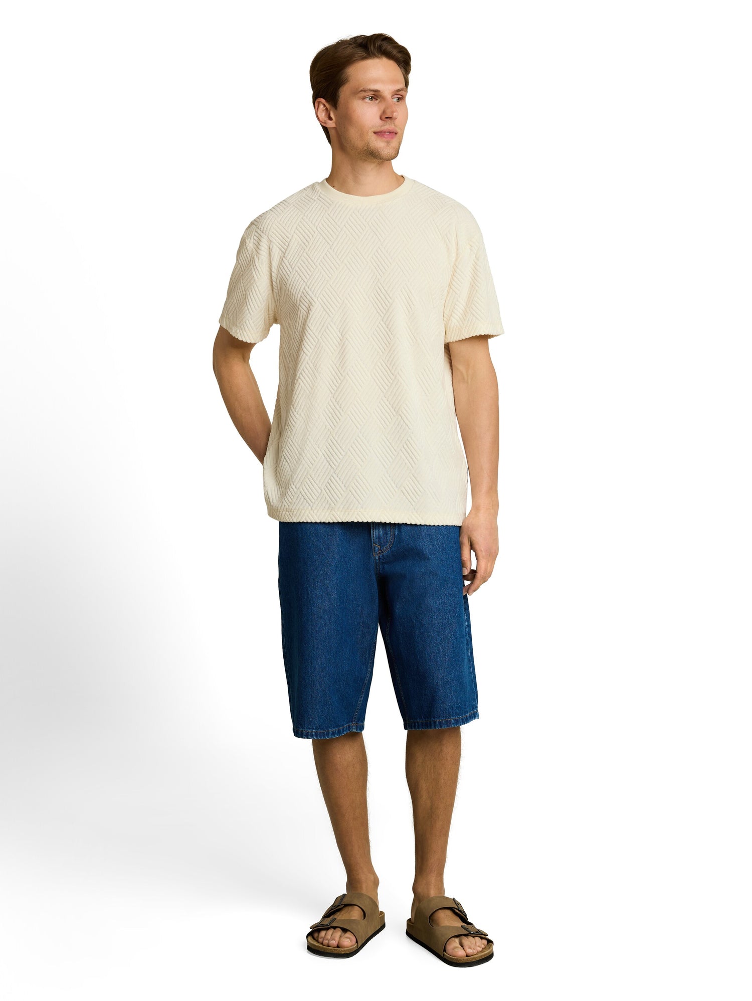 Relaxed Fit T-Shirt mit Struktur