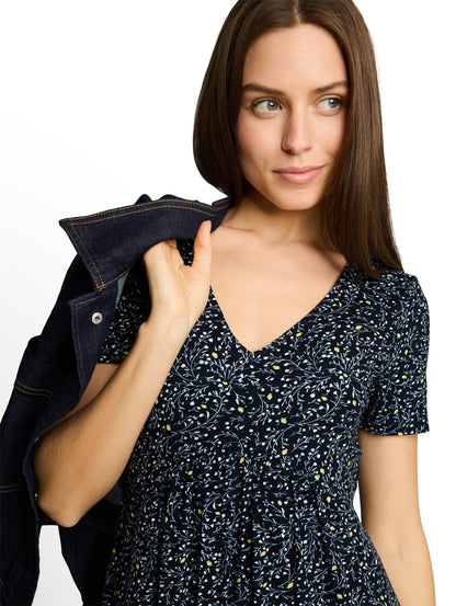 Jerseykleid mit V-Ausschnitt