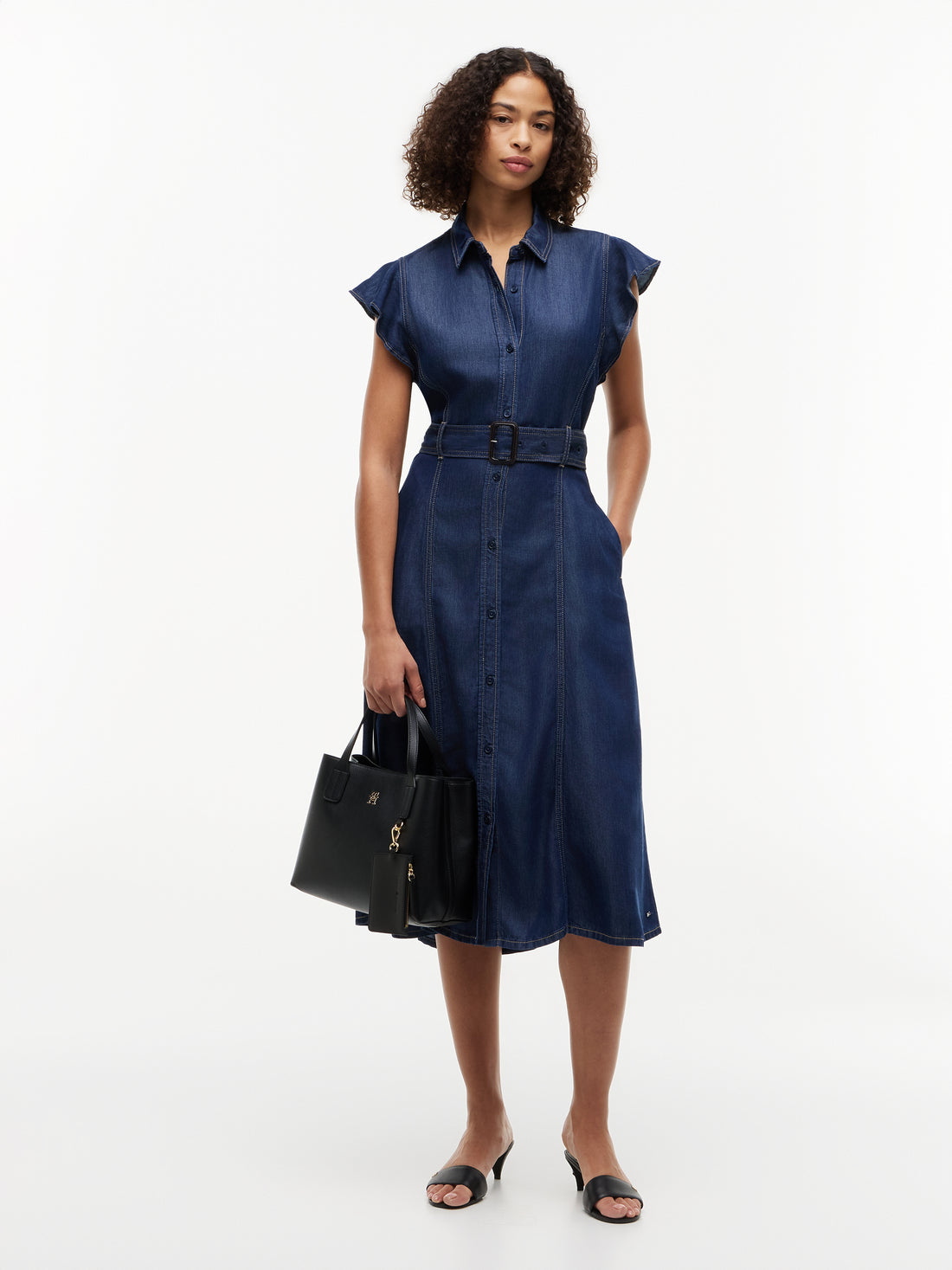 VOLANT F&amp;F MIDI DRESS LENY SS