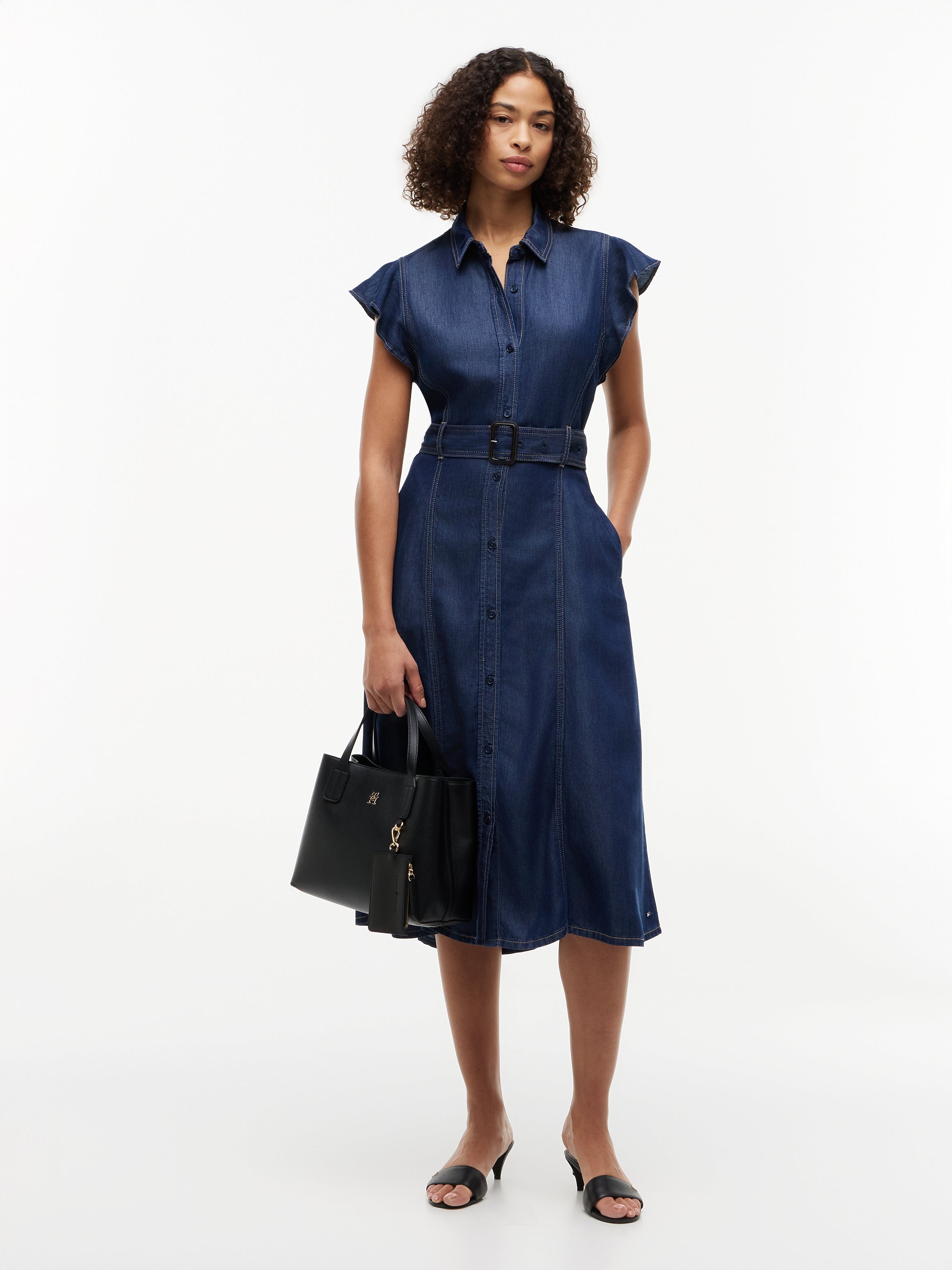 VOLANT F&amp;F MIDI DRESS LENY SS