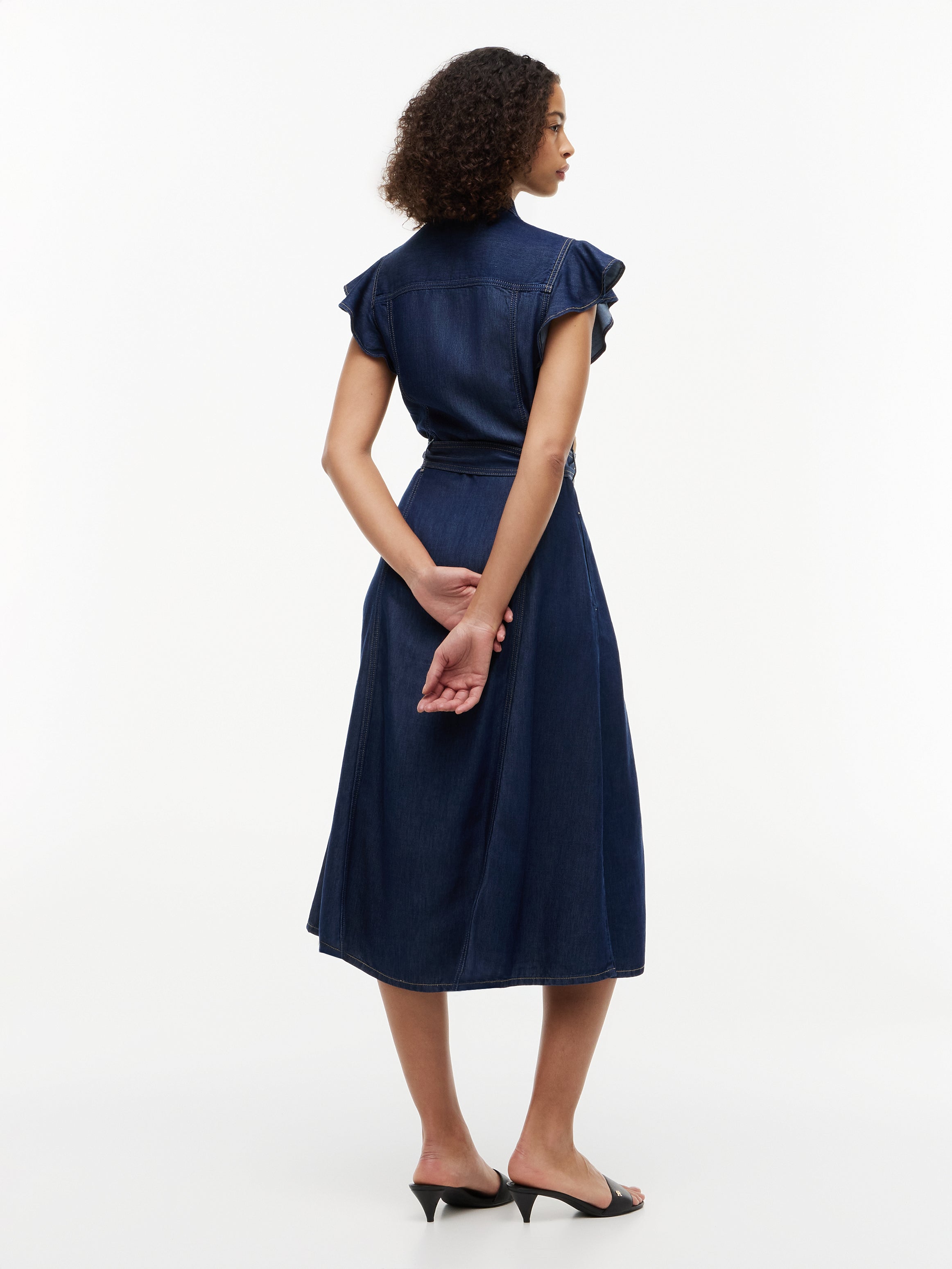 VOLANT F&amp;F MIDI DRESS LENY SS