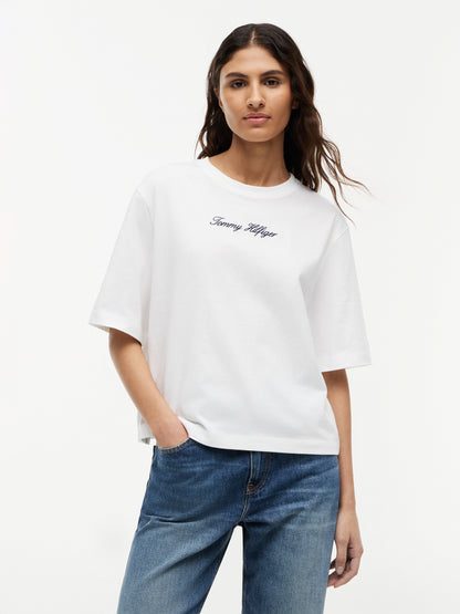 CLASSIC SCRIPT TRAPEZE TEE