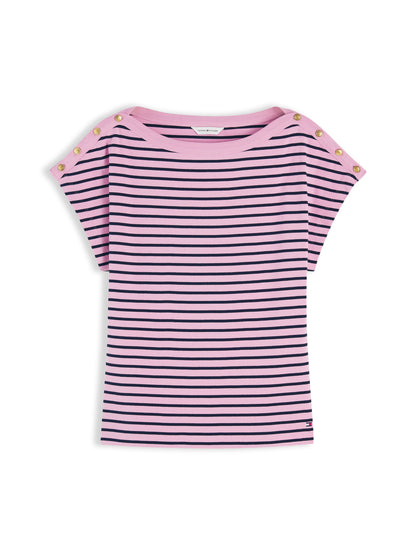 GOLD BTN CAP-SLV BOAT-NK TEE