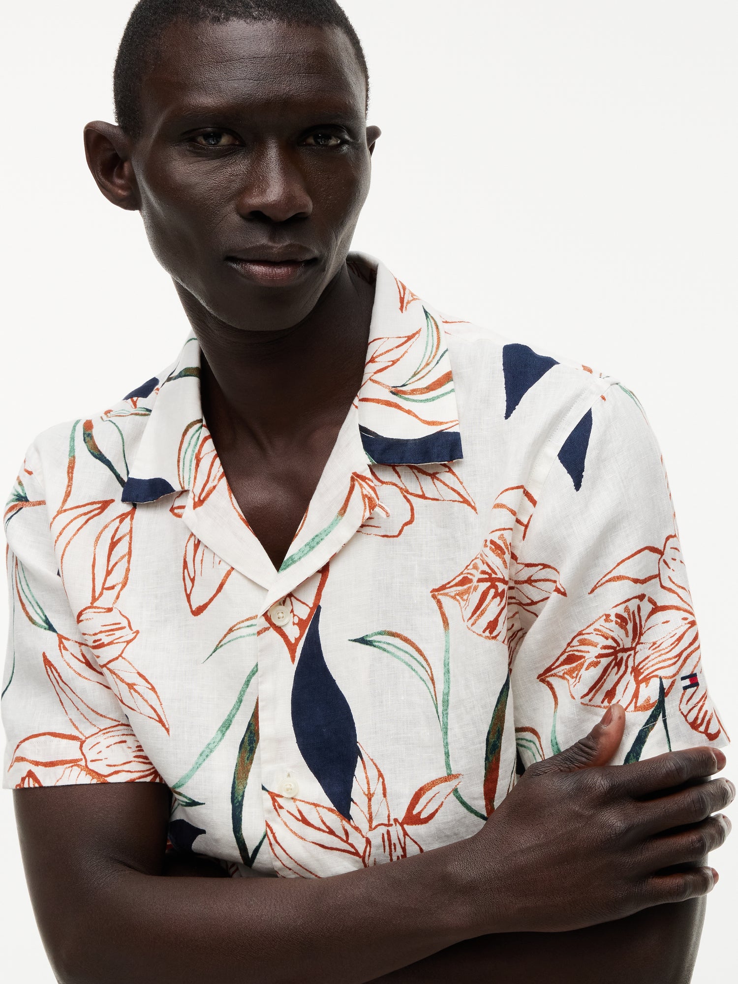 LINEN RESORT PRT SS RF SHIRT