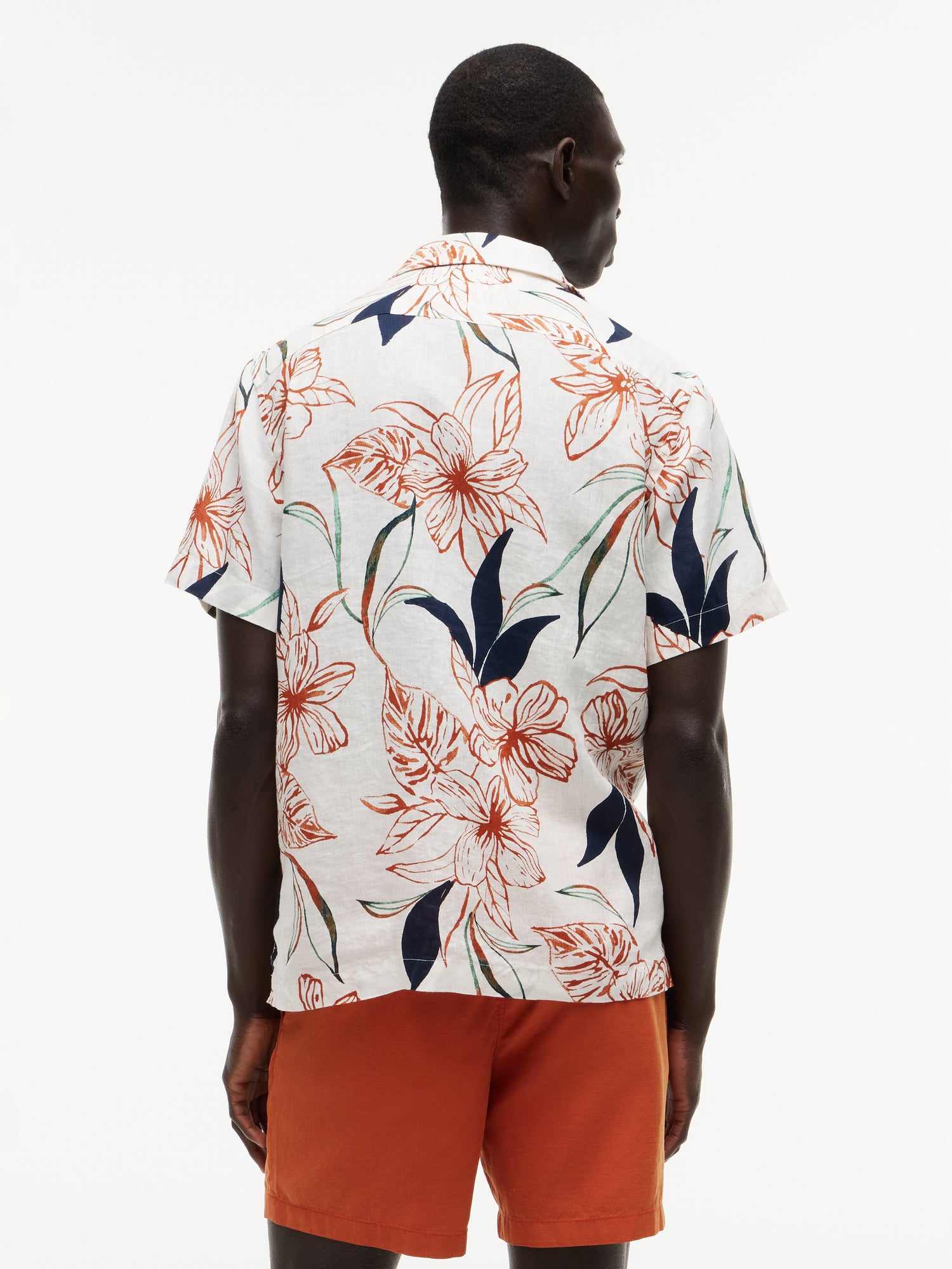 LINEN RESORT PRT SS RF SHIRT