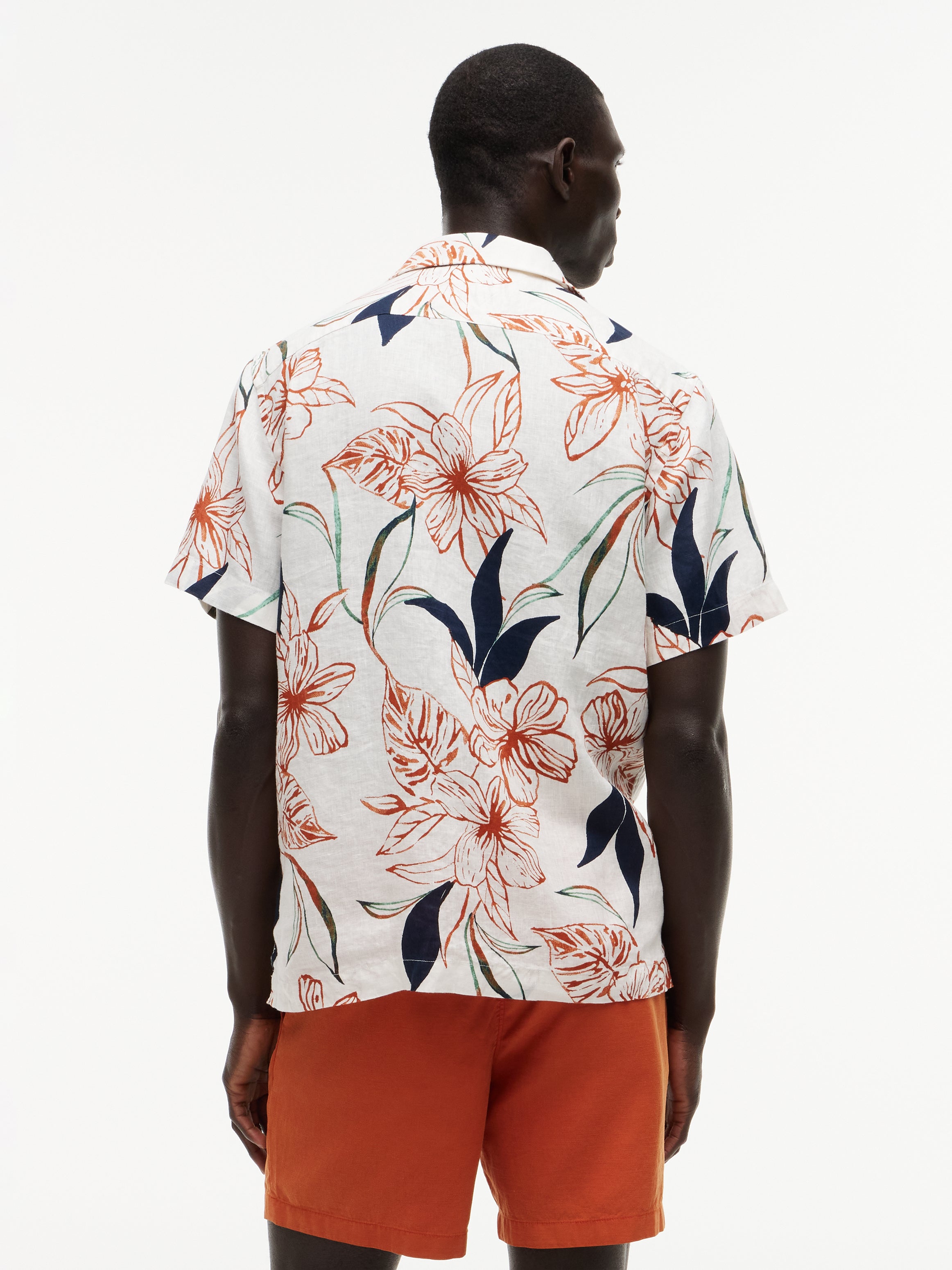 LINEN RESORT PRT SS RF SHIRT
