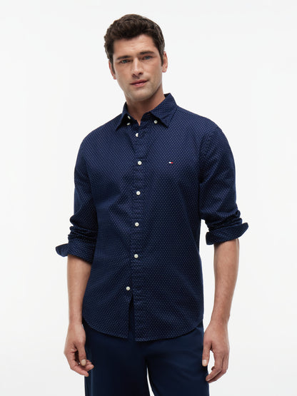 FLEX POPLIN MINI PRINT SHIRT