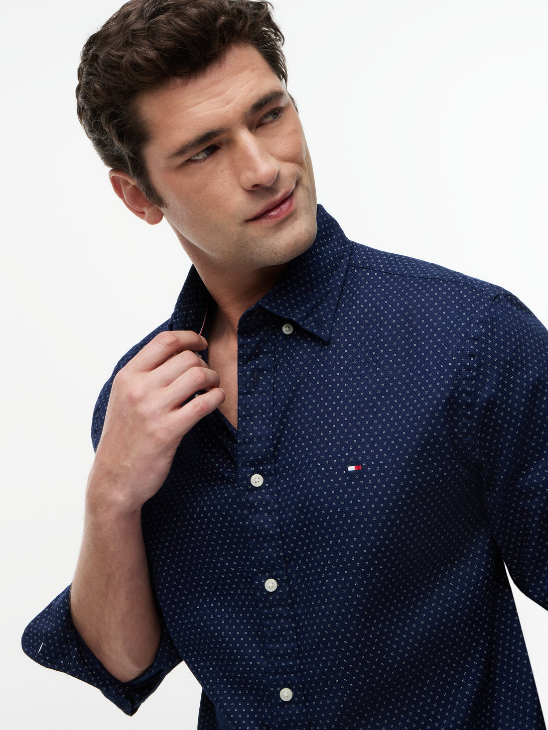 FLEX POPLIN MINI PRINT SHIRT