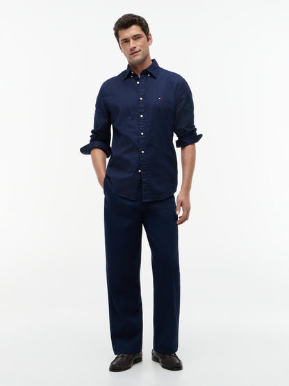 FLEX POPLIN MINI PRINT SHIRT