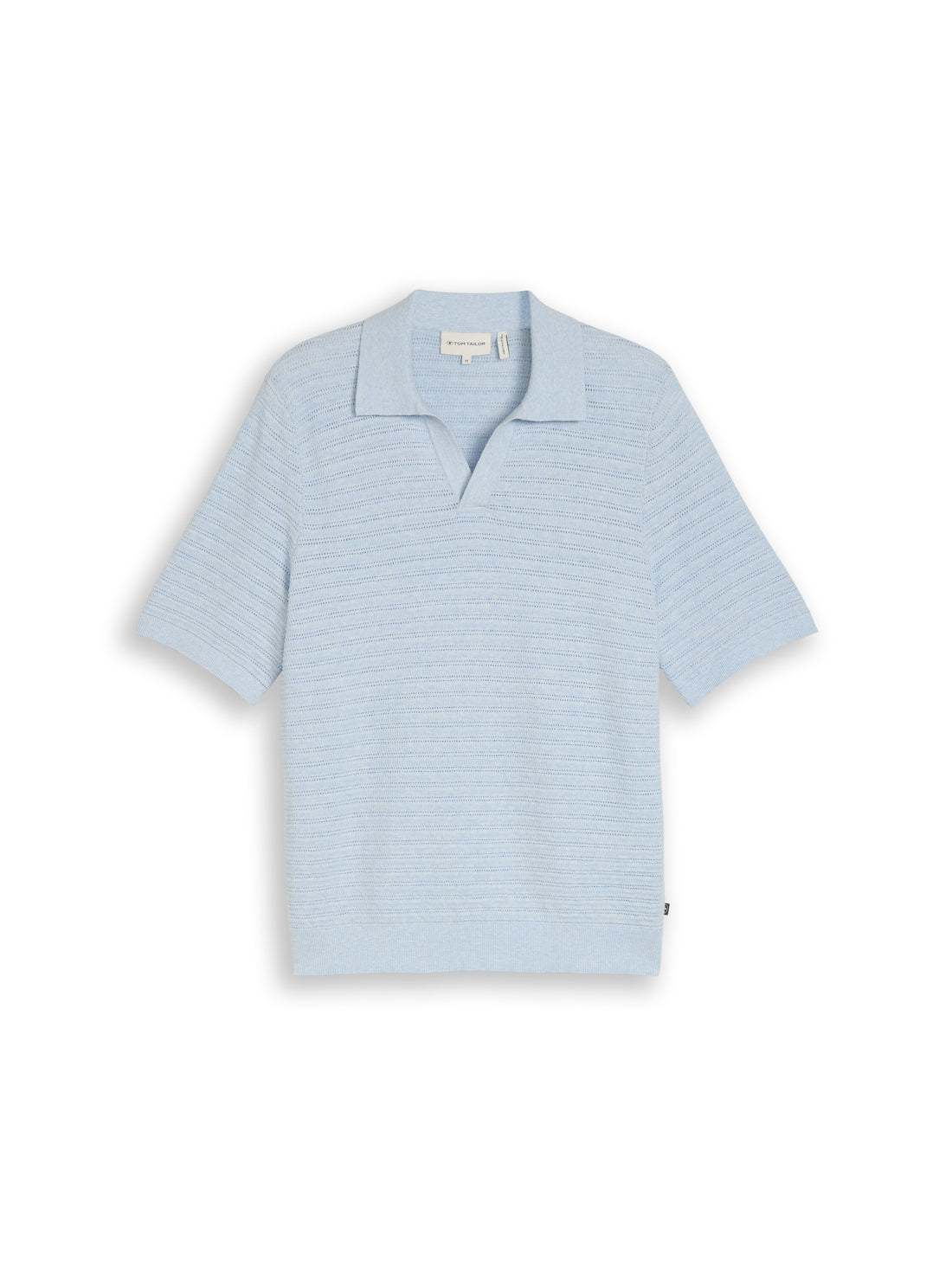 Strick-Poloshirt mit Leinenanteil