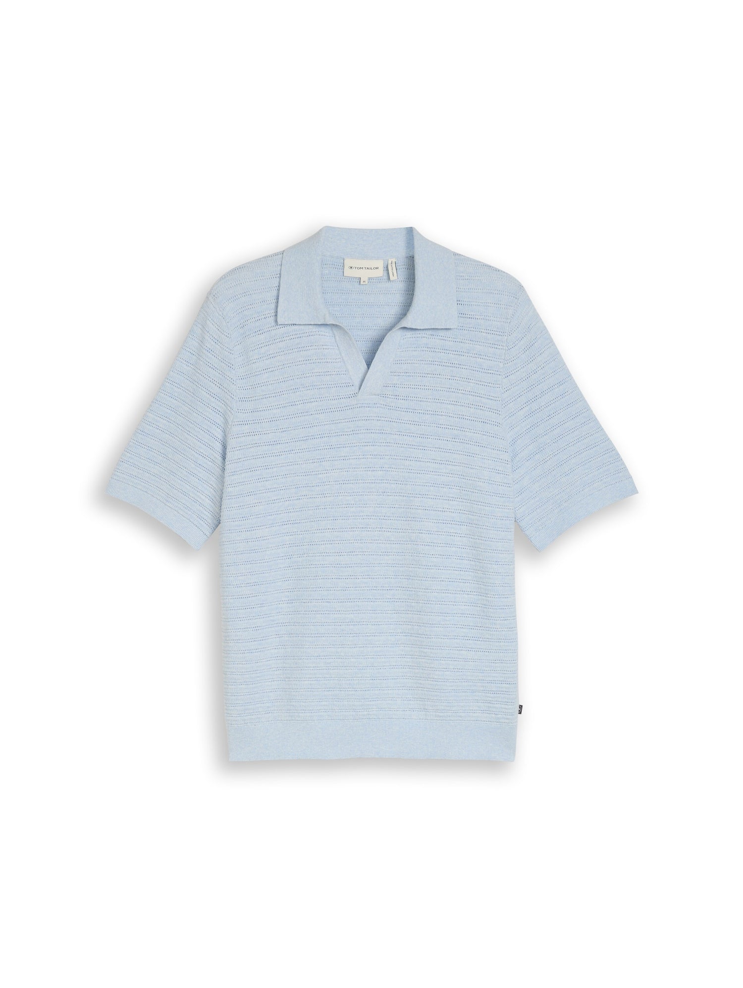 Strick-Poloshirt mit Leinenanteil