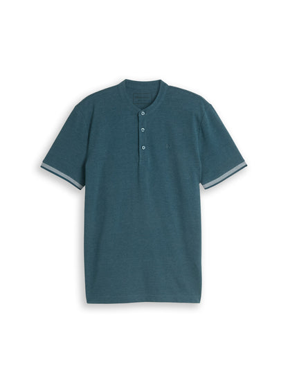 Piqué Poloshirt mit Stehkragen