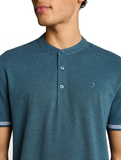 Piqué Poloshirt mit Stehkragen