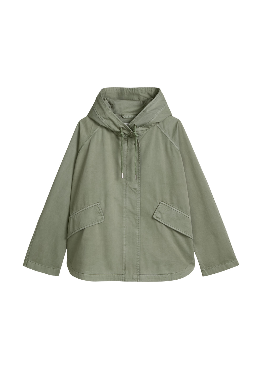 Cape-Jacke mit Kapuze relaxed garment-dyed