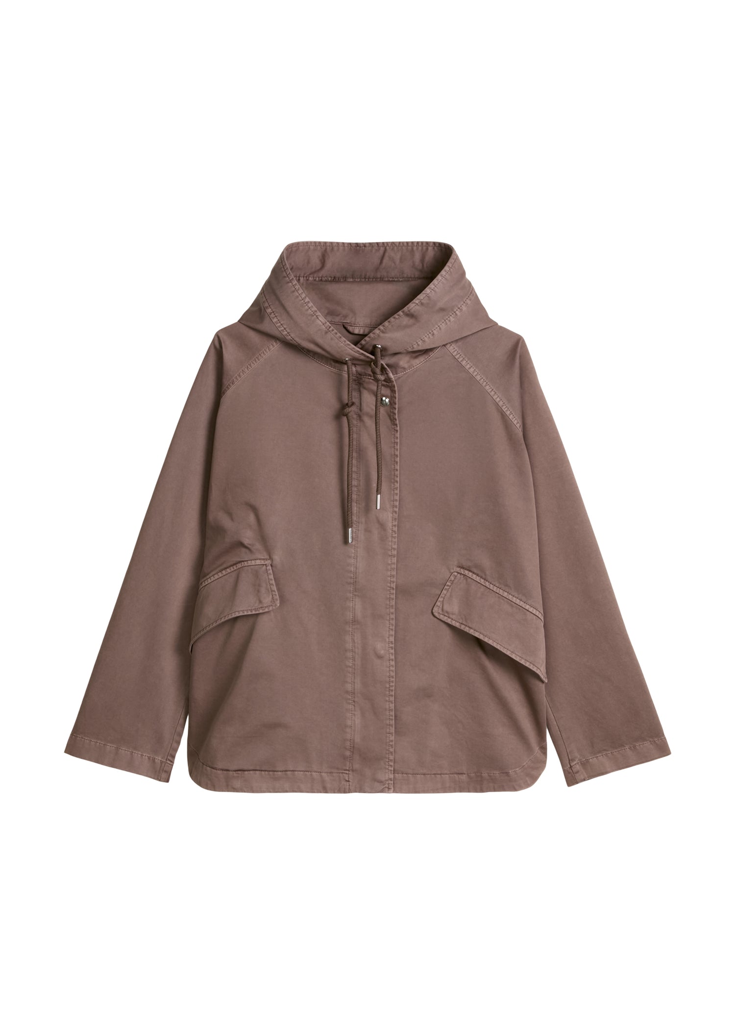 Cape-Jacke mit Kapuze relaxed garment-dyed