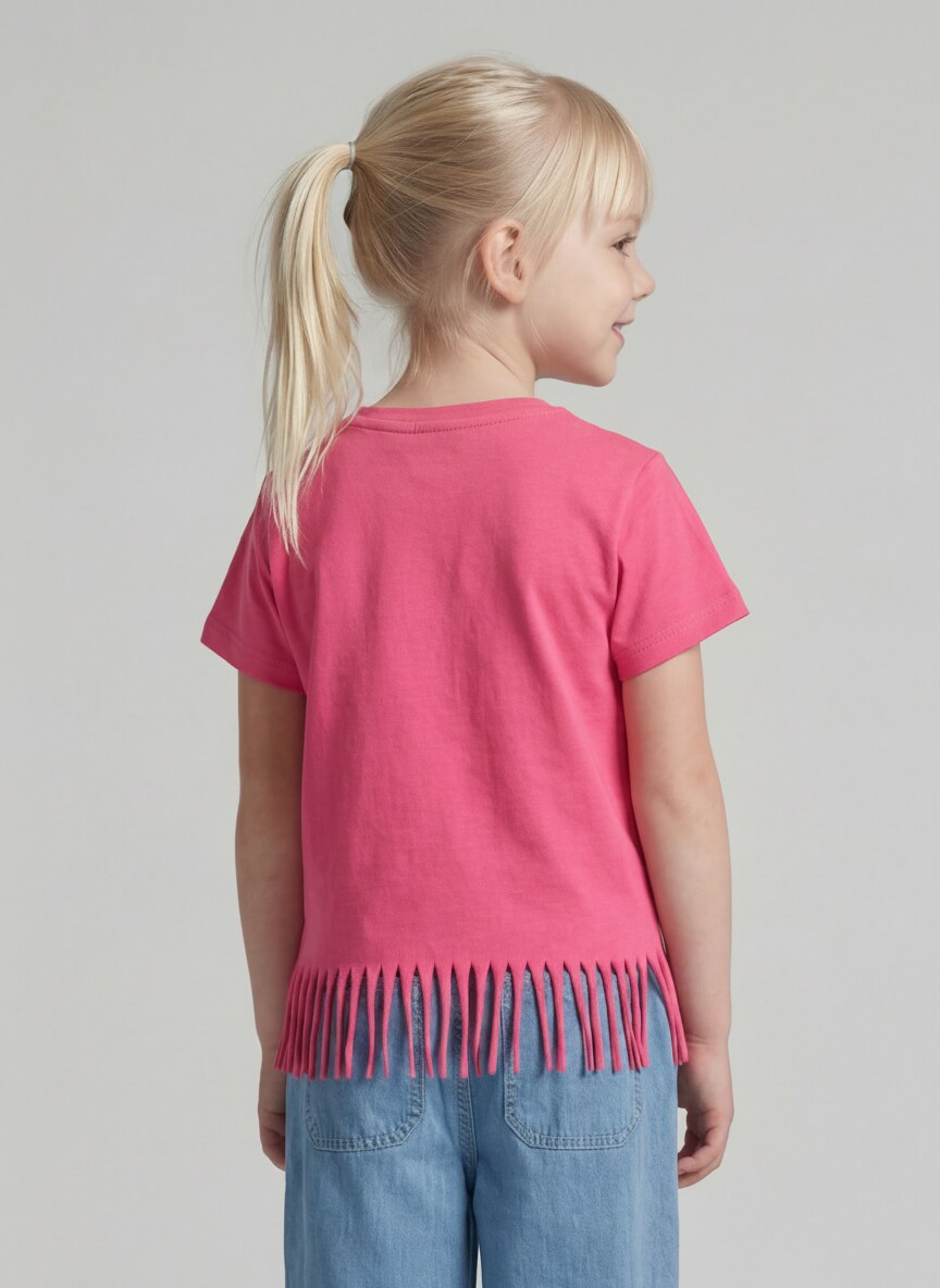 T-Shirt mit Fransen