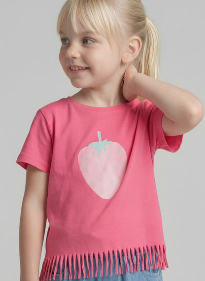 T-Shirt mit Fransen