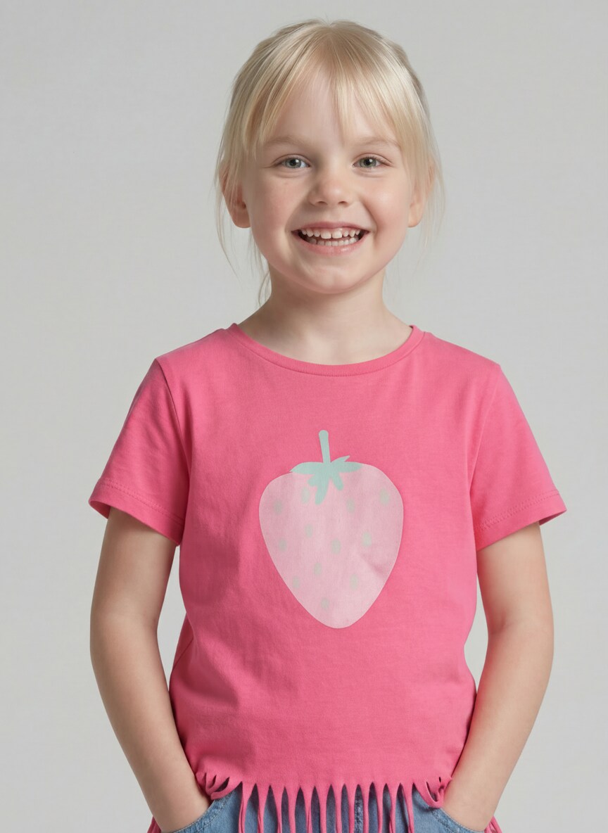 T-Shirt mit Fransen