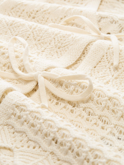Strickwesten mit Lochmuster