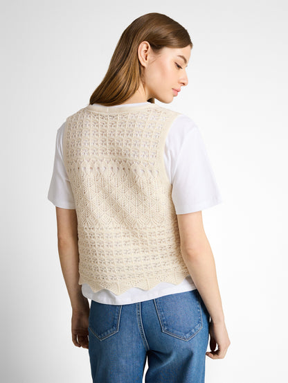 Strickwesten mit Lochmuster