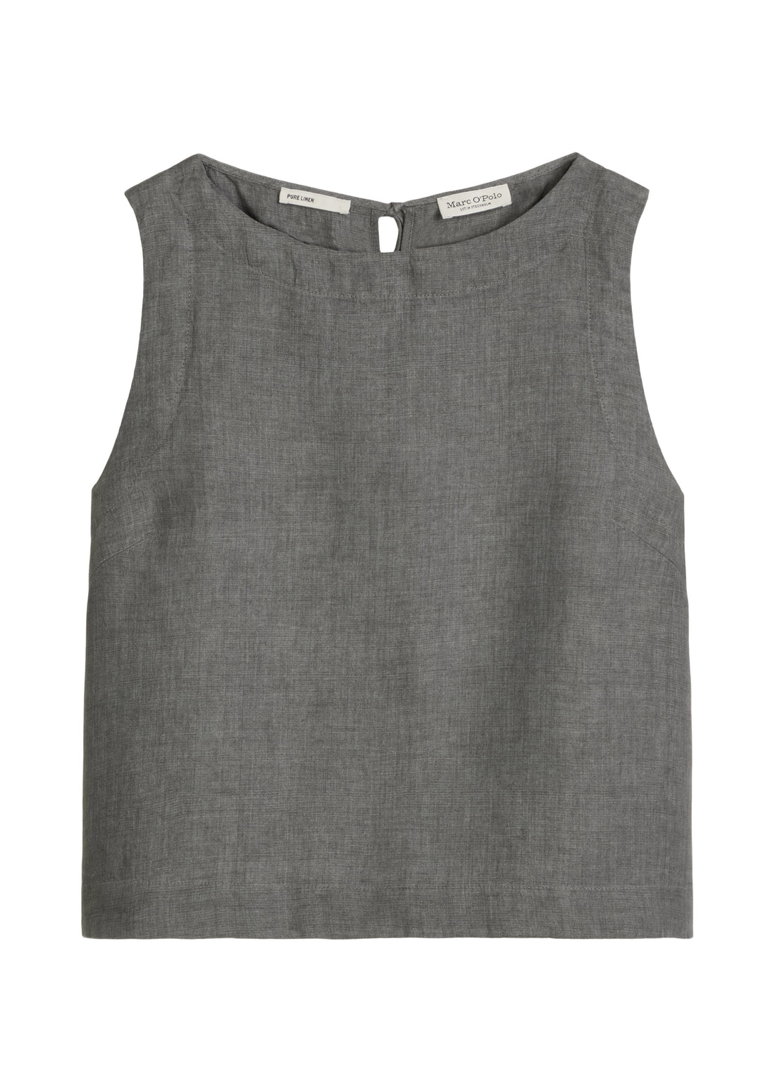 Ärmellose Leinenbluse regular