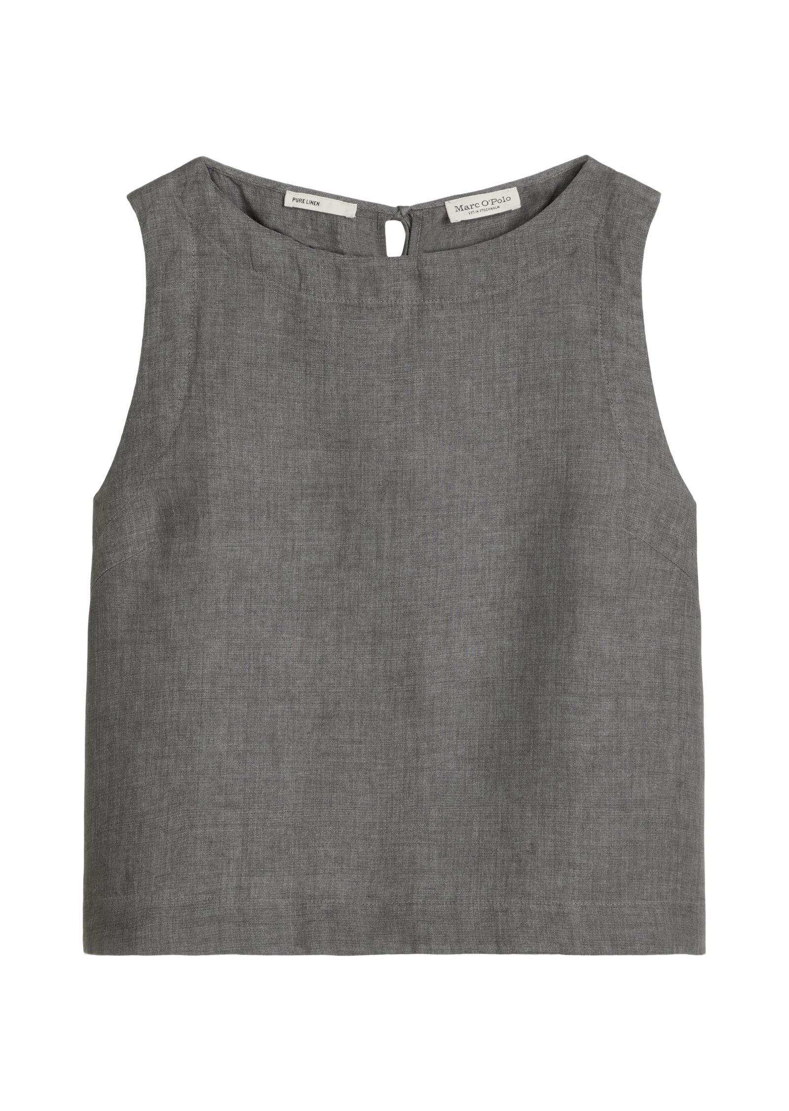Ärmellose Leinenbluse regular