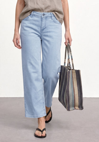 Mid Waist Wide Leg Jeans im Loose Fit