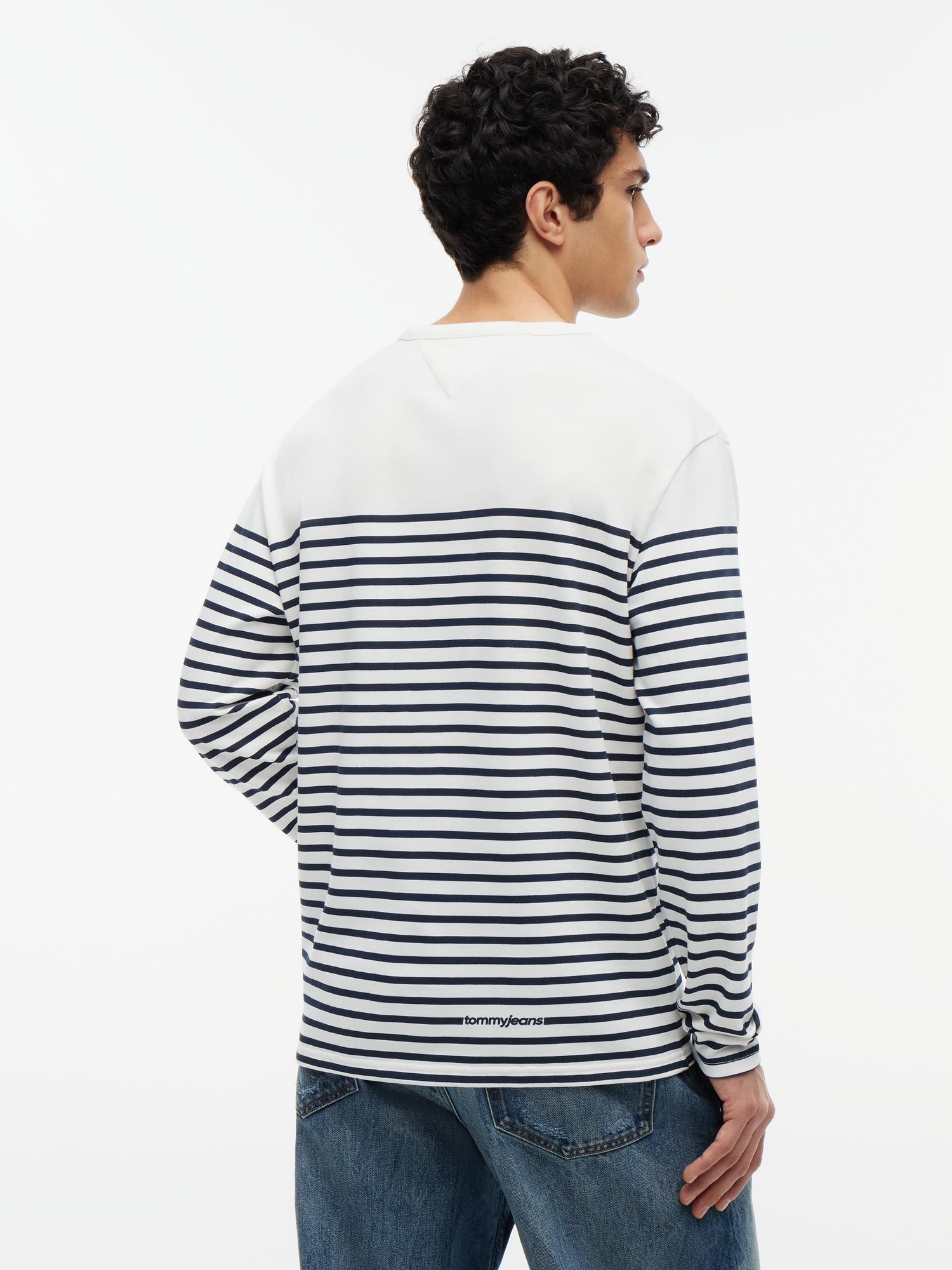 TJM REG BRANDED STRIPE LS