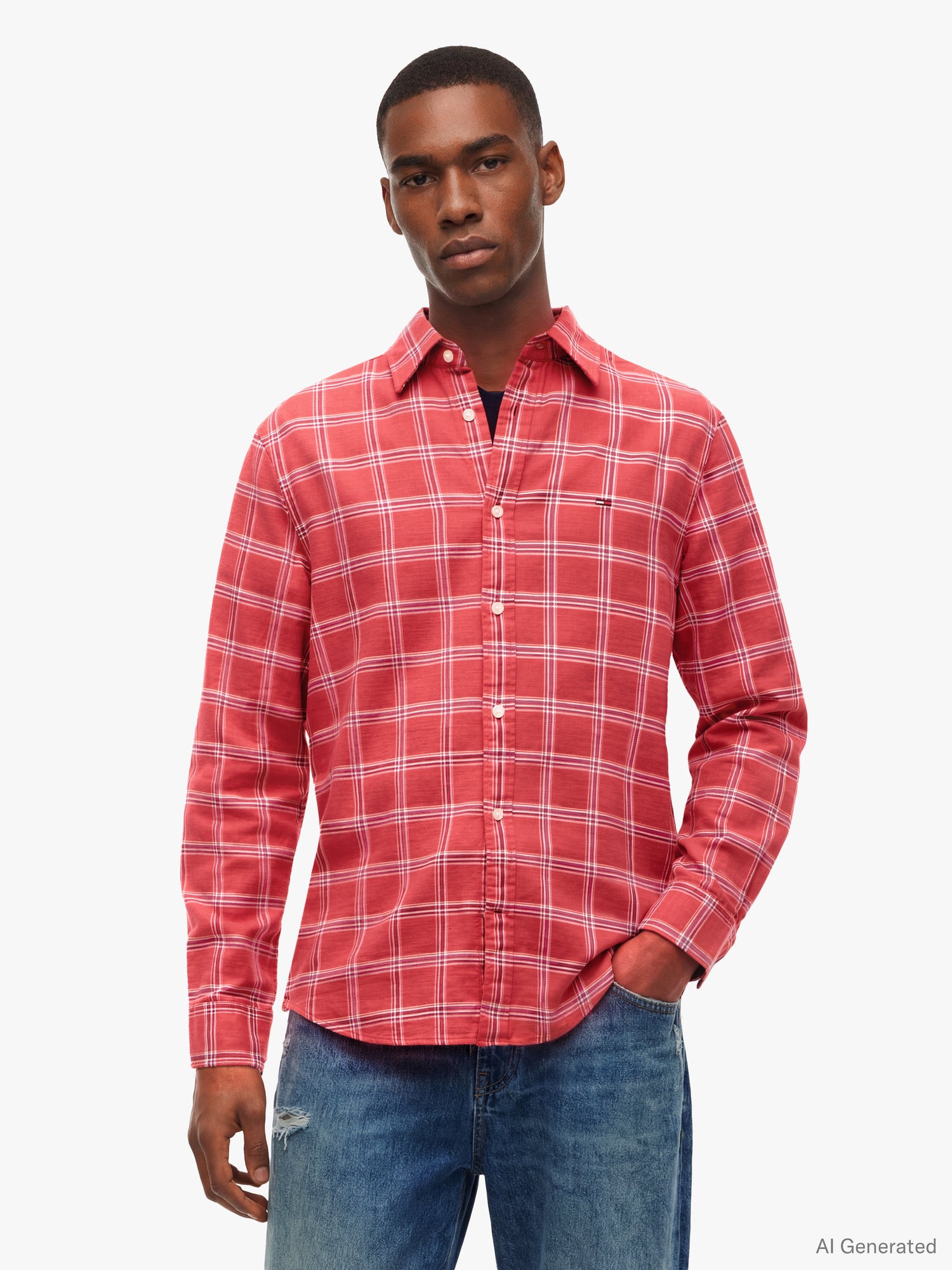 TJM REG TWILL CHECK SHIRT