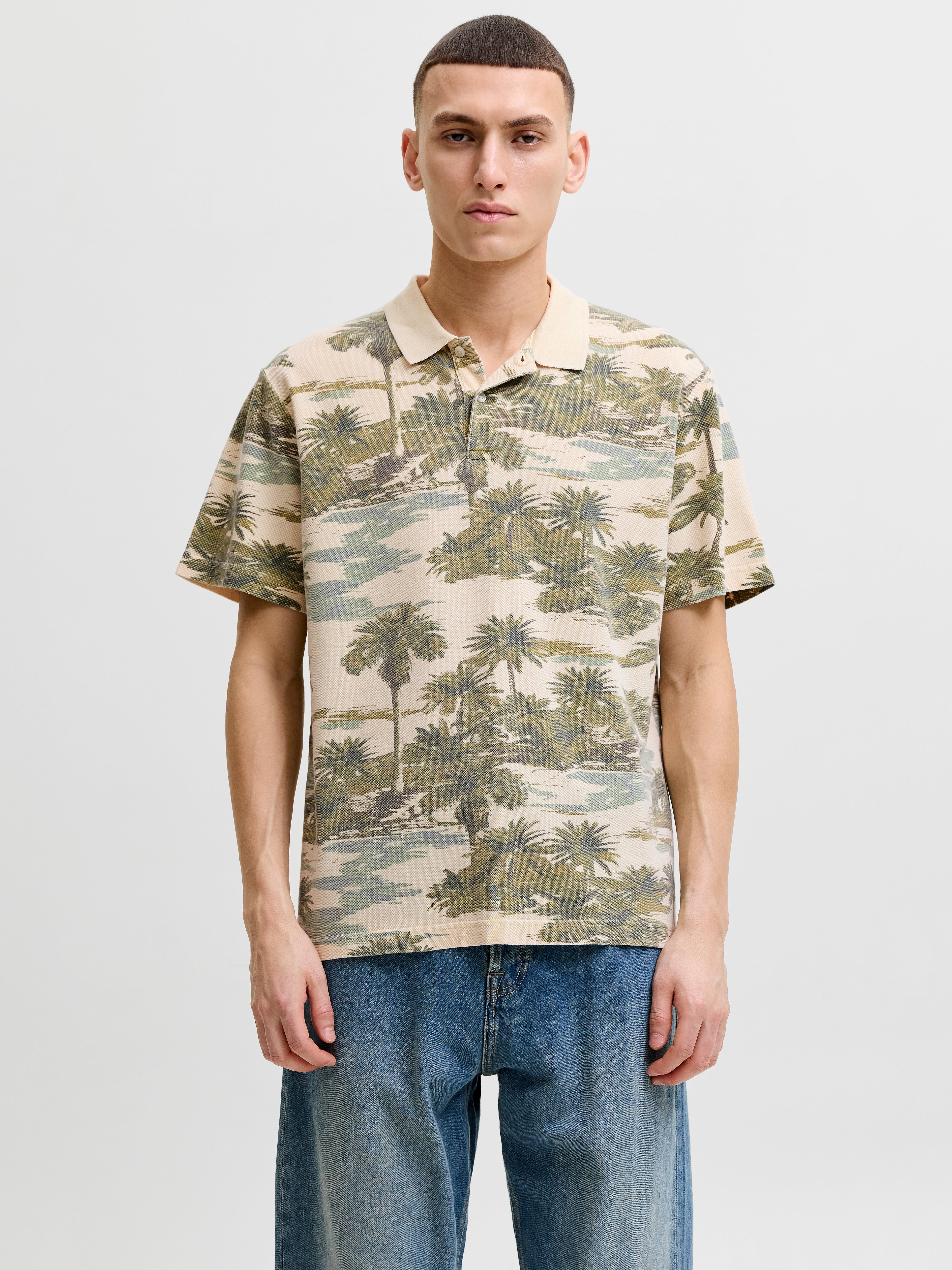 JPRBLUHAWAII AOP SS POLO