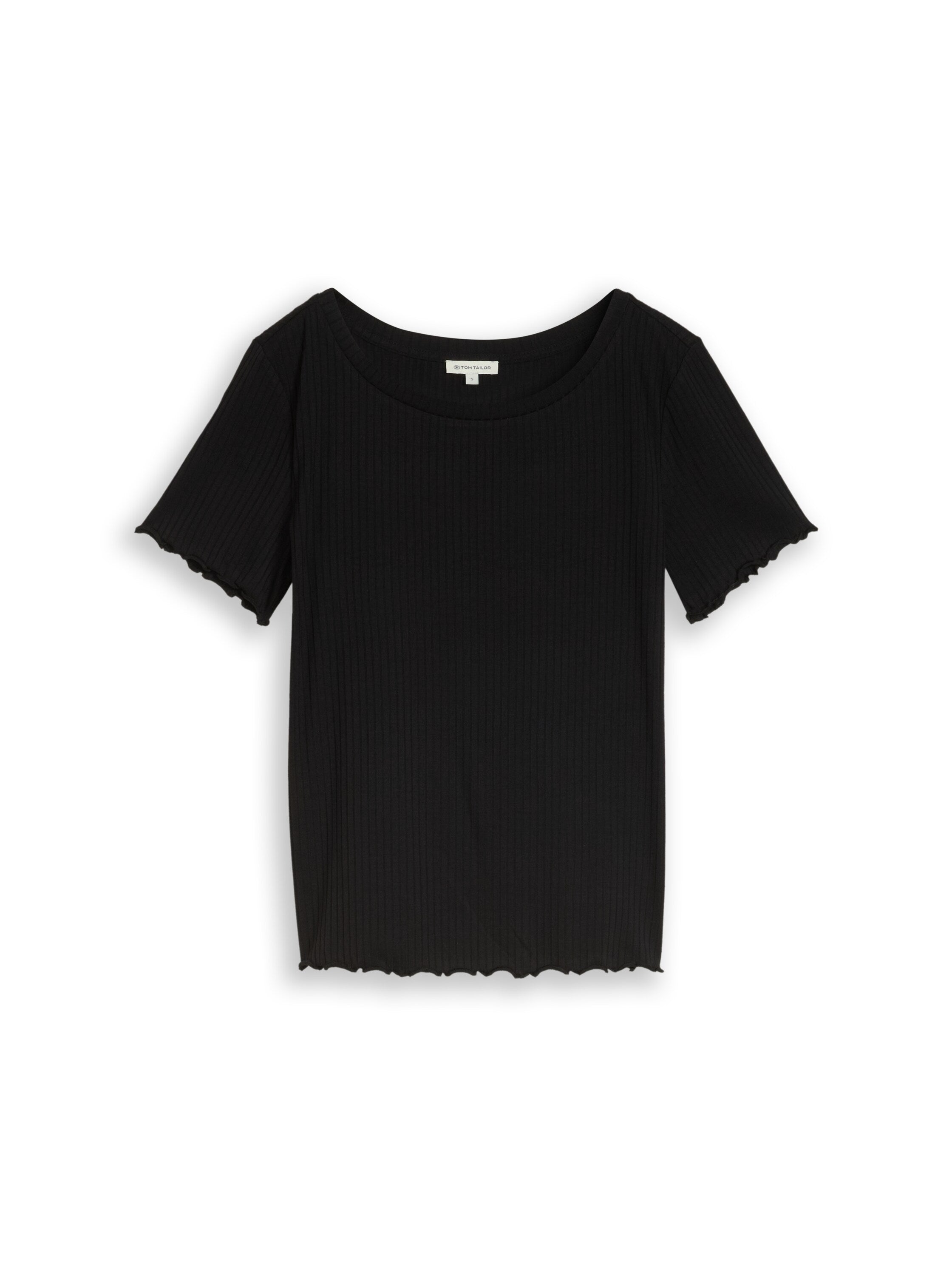 T-Shirt mit Rippstruktur