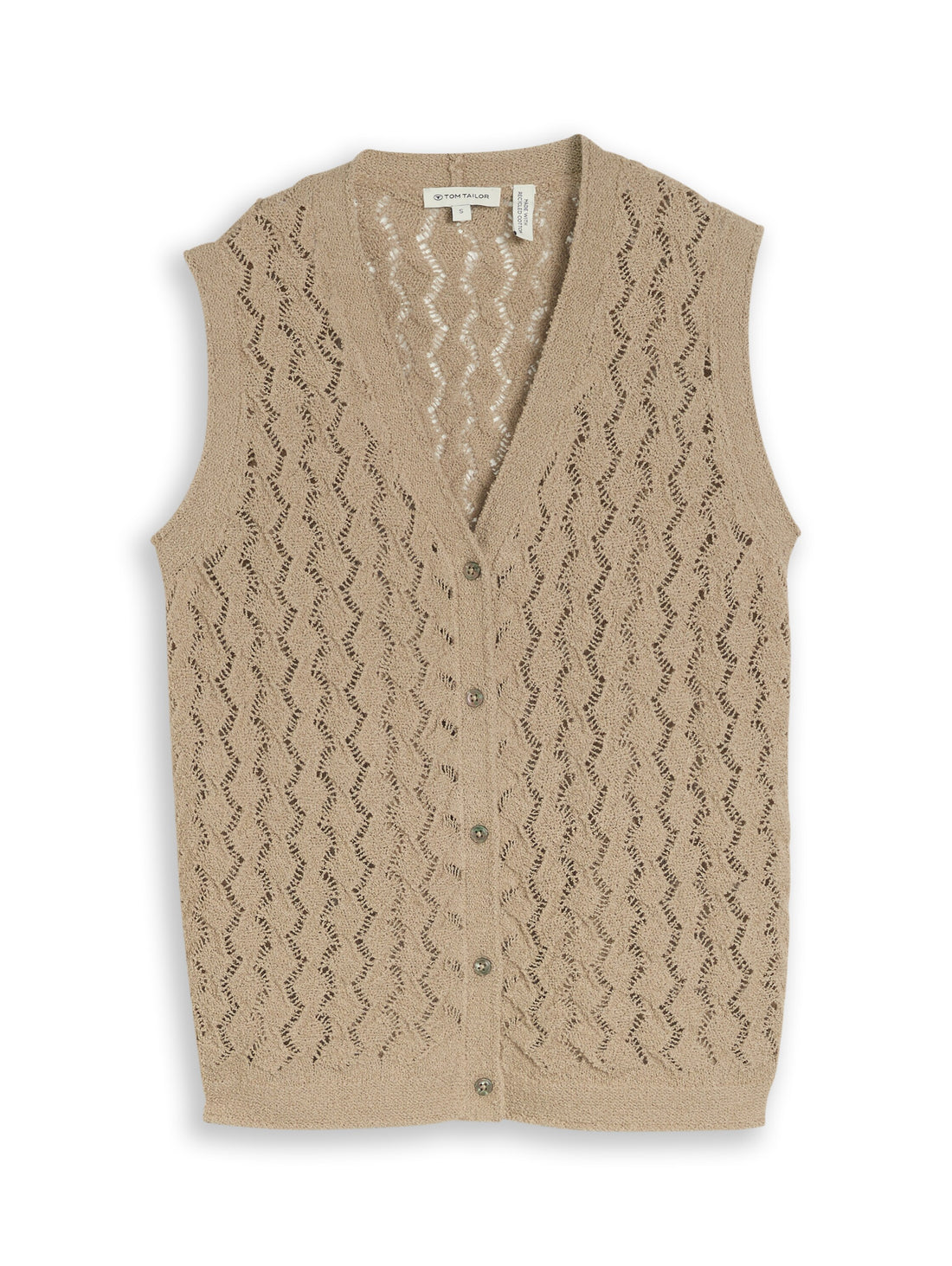 Strickweste mit Knopfleiste