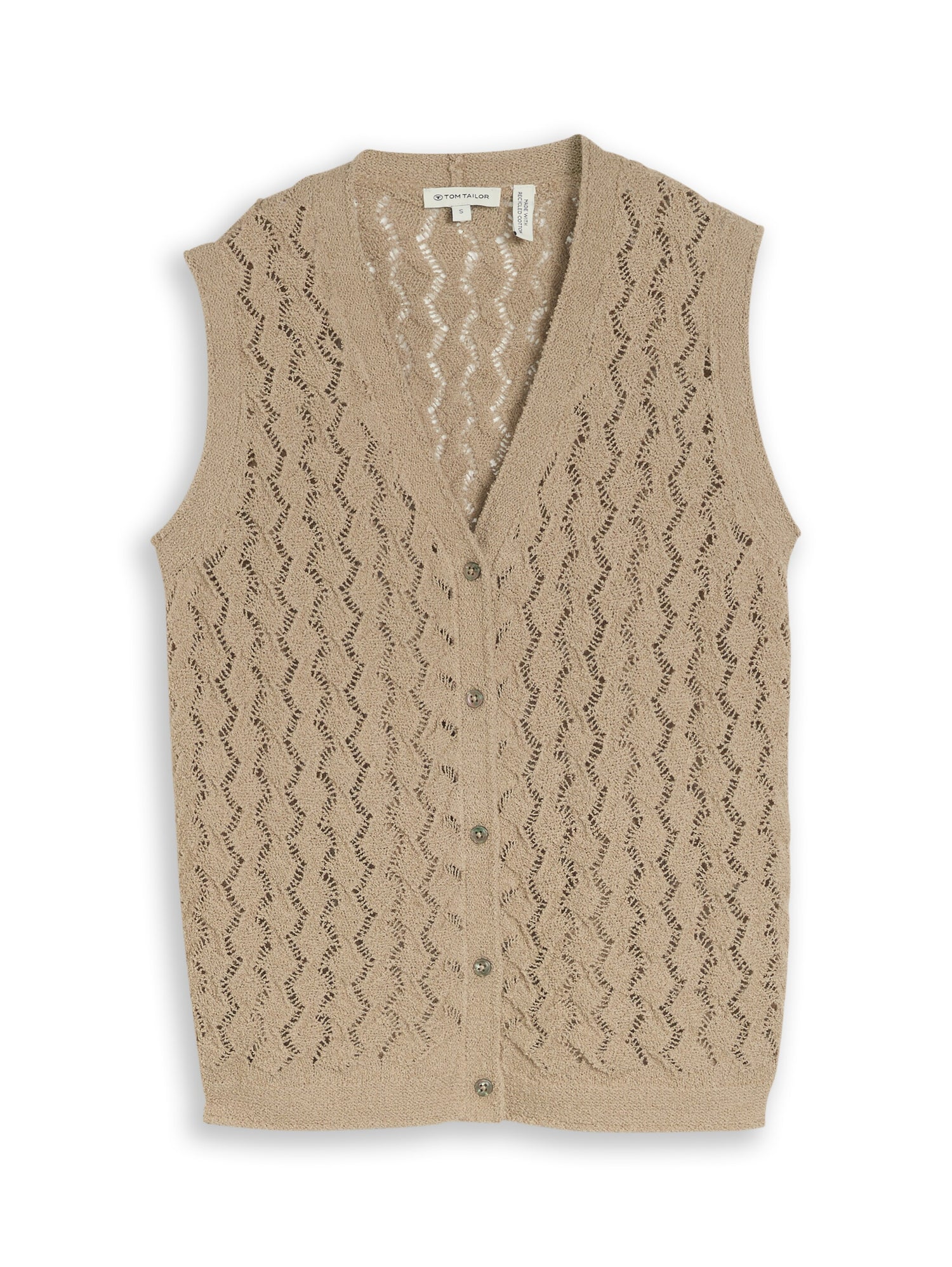 Strickweste mit Knopfleiste