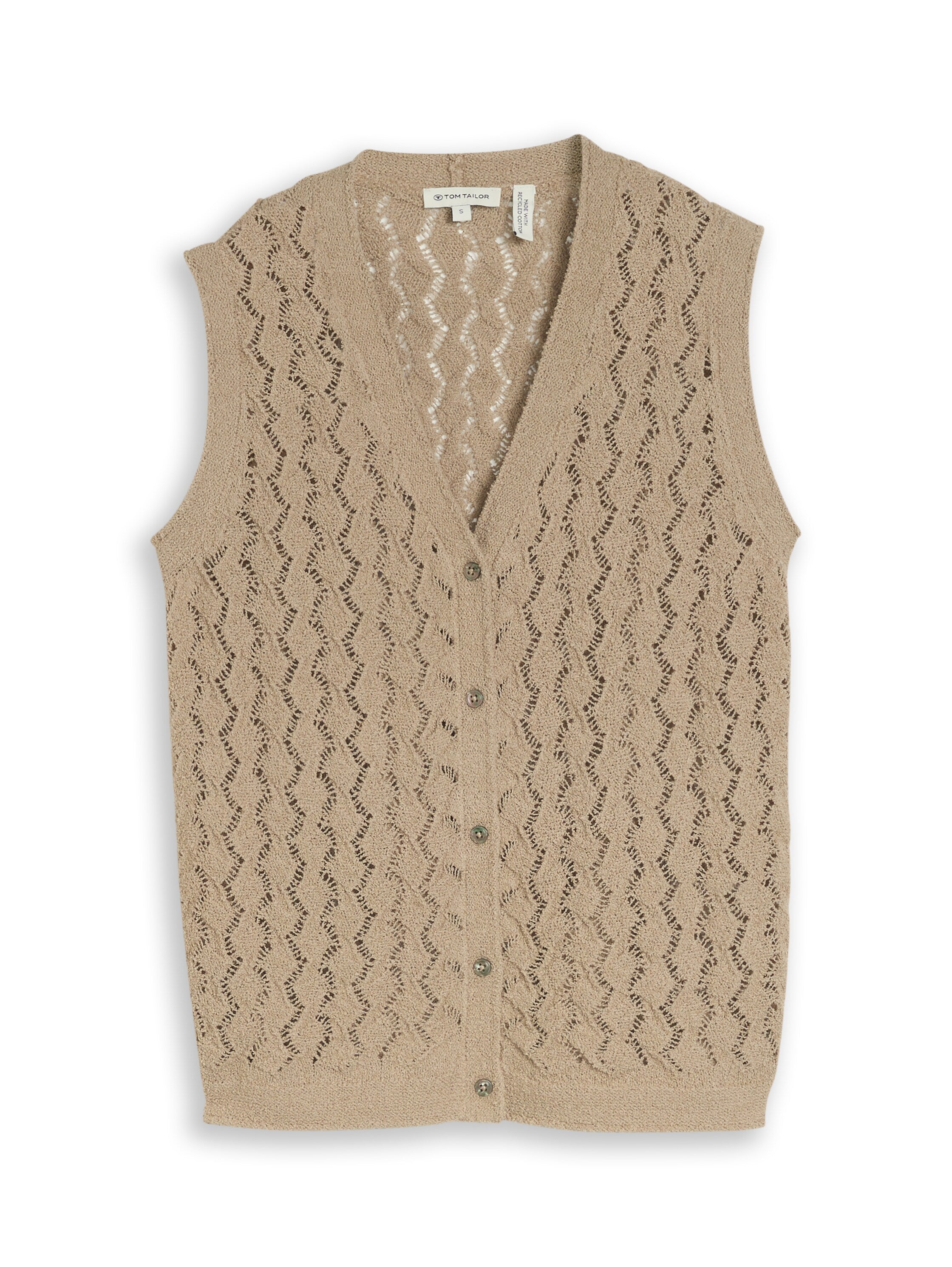 Strickweste mit Knopfleiste