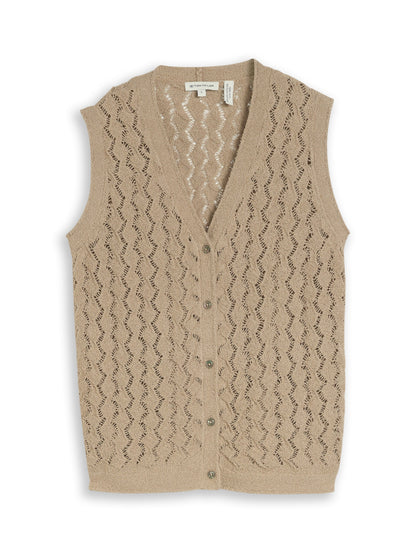 Strickweste mit Knopfleiste
