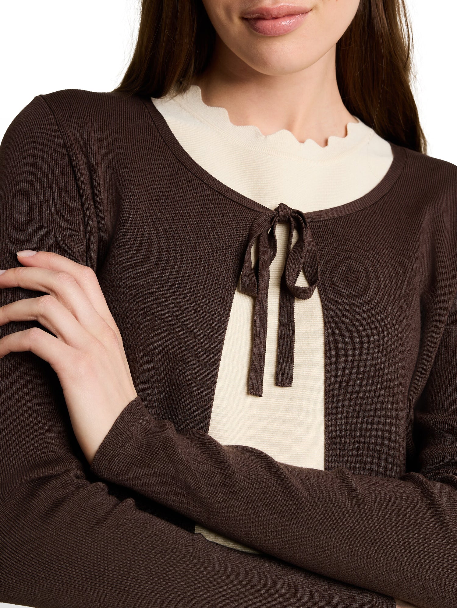 Cardigan mit Schleifen-Detail