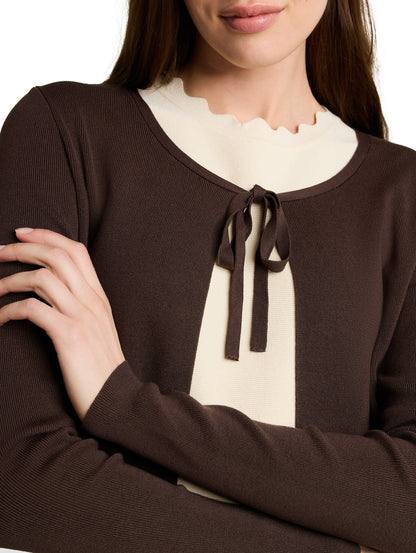 Cardigan mit Schleifen-Detail