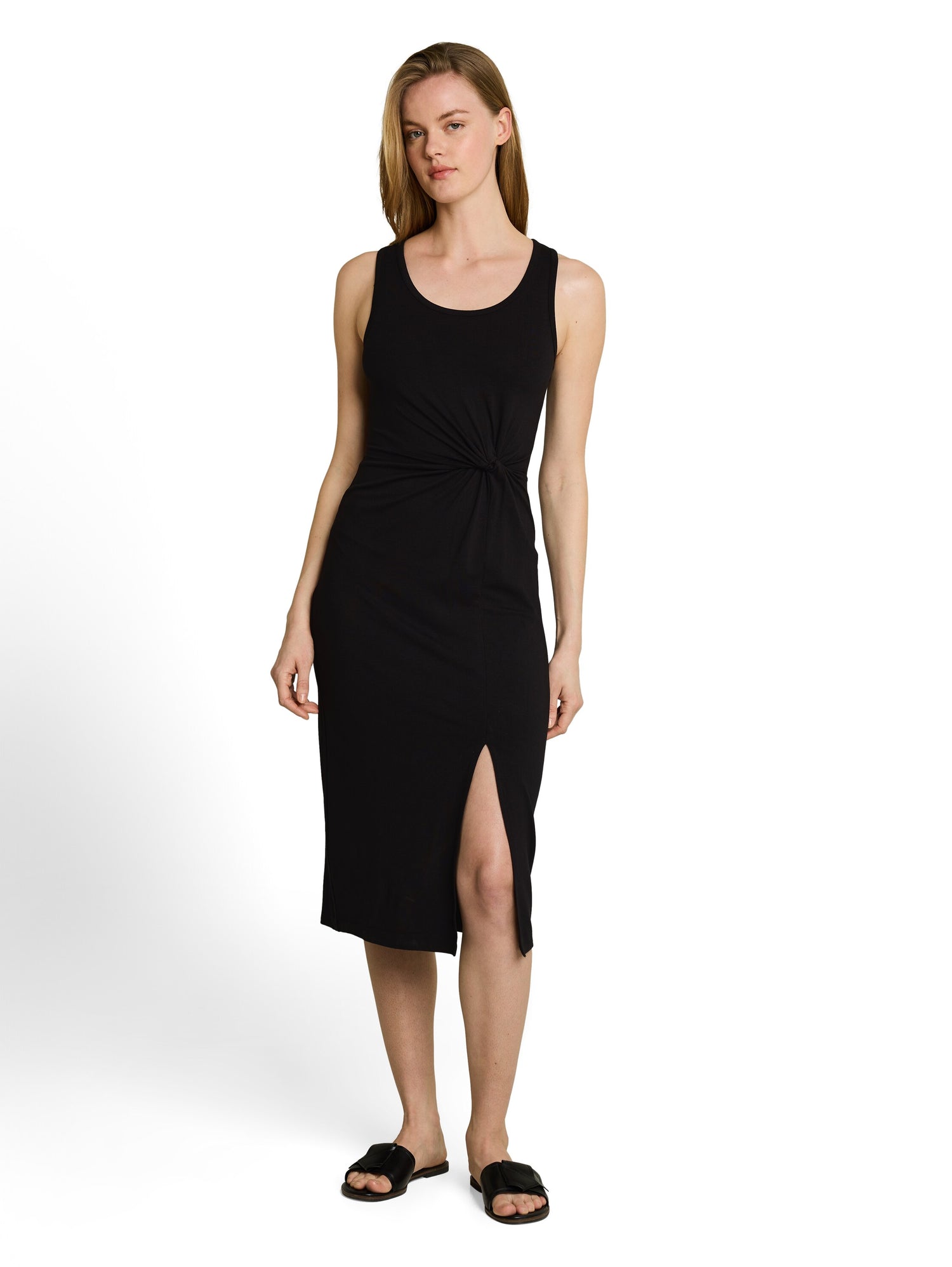 Fitted Midi-Kleid mit Knotendetail