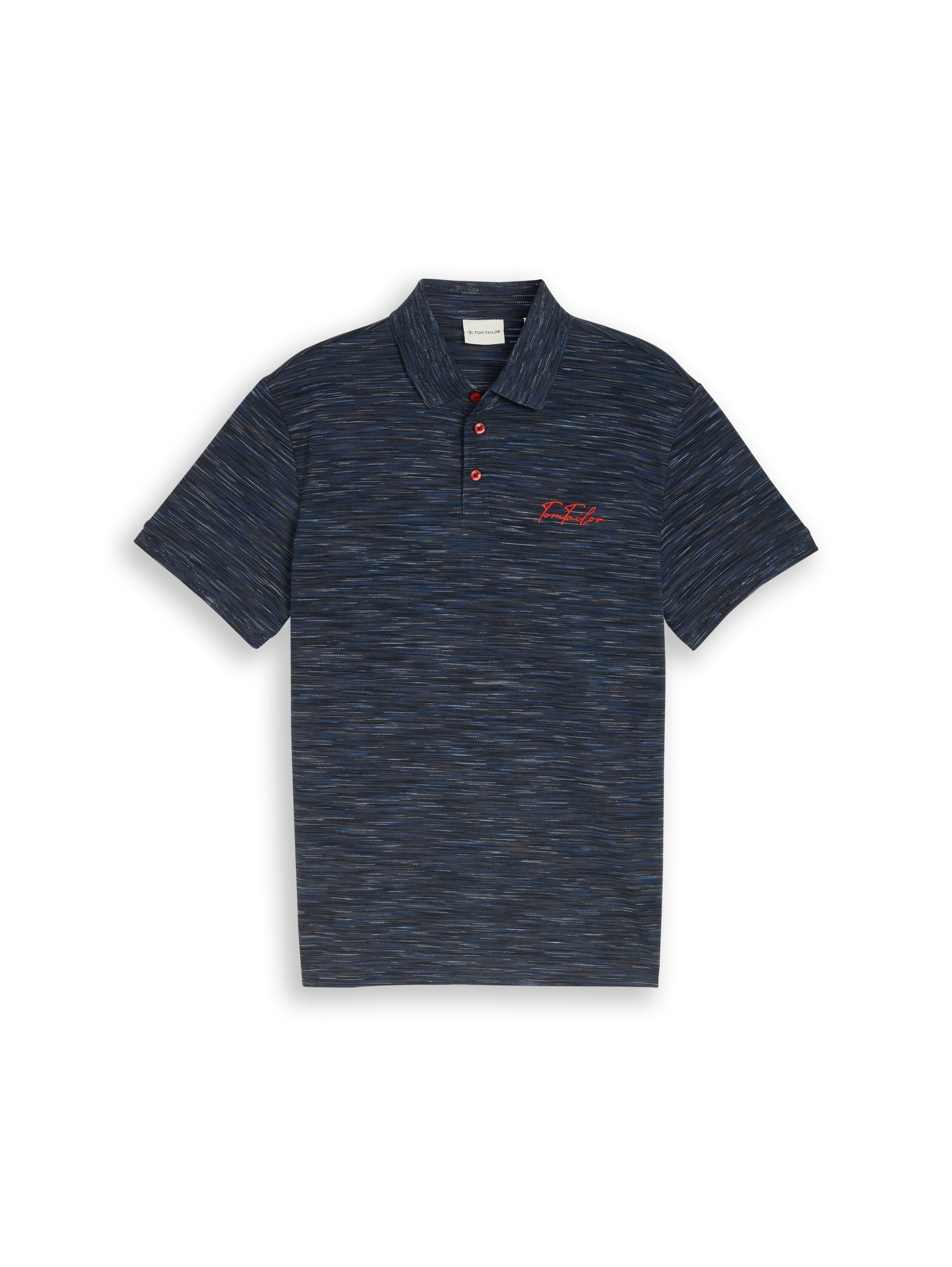 Piqué Poloshirt in Melange-Optik