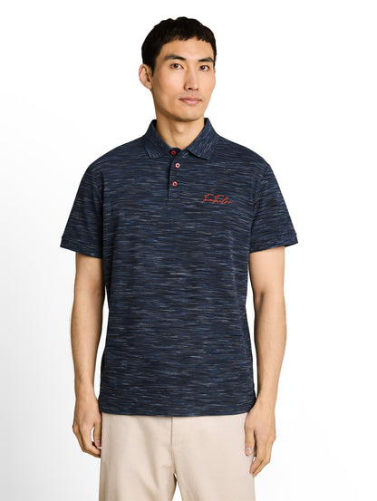 Piqué Poloshirt in Melange-Optik